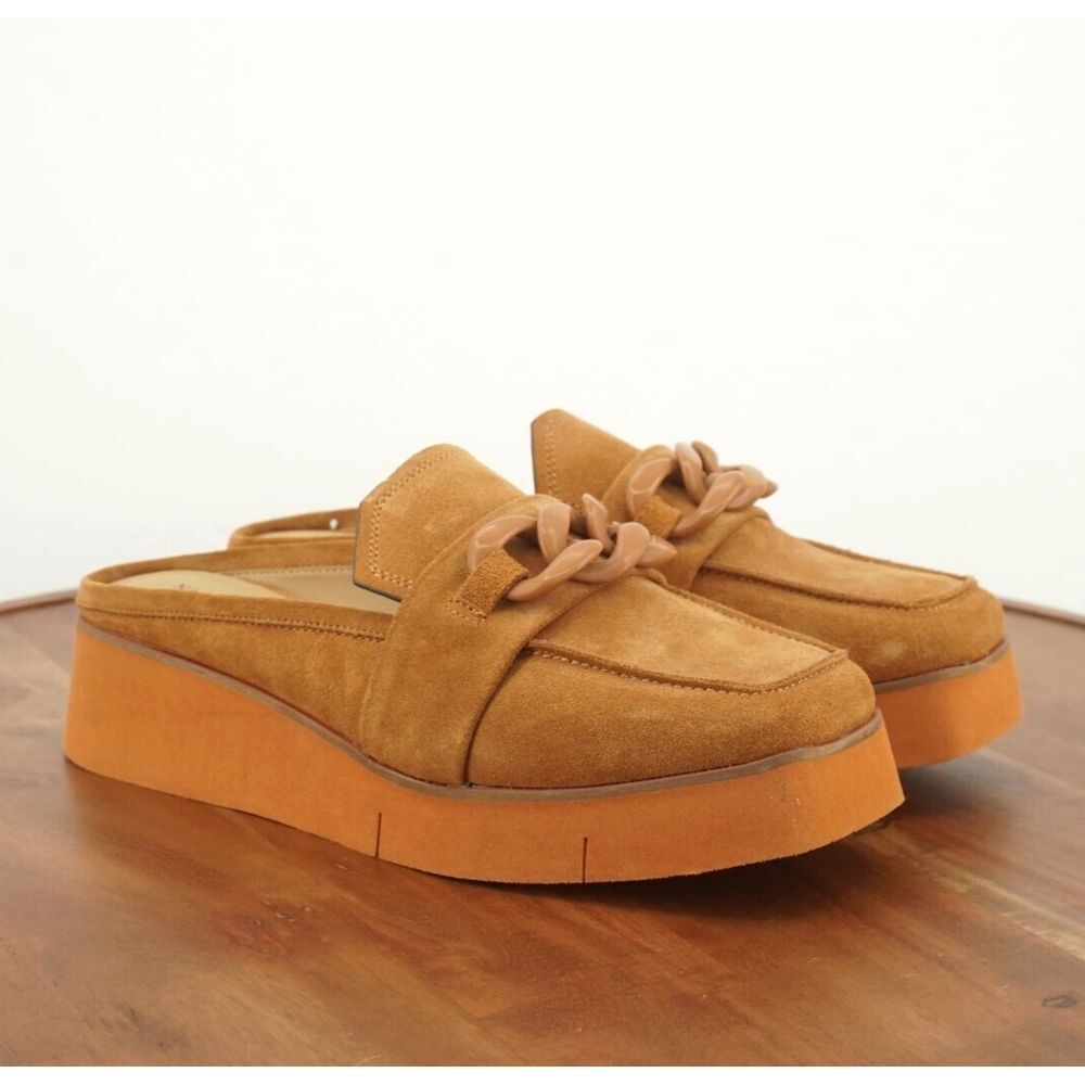 Naked Feet Tan Suede Mules